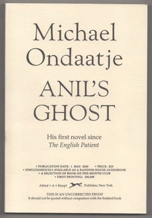 Item #192717 Anil's Ghost. Michael ONDAATJE