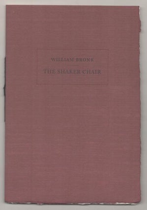 Item #192772 The Shaker Chair. William BRONK