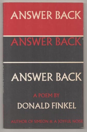Item #192794 Answer Back. Donald FINKEL