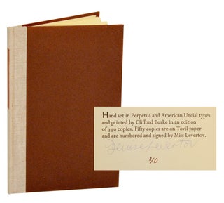 Item #192930 Summer Poems / 1969 (Signed Limited Edition). Denise LEVERTOV