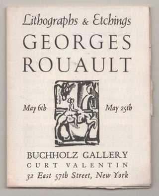 Item #193058 George Roualt: Lithographs & Etchings. Georges ROUAULT, Monroe Wheeler