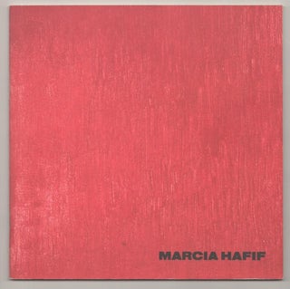 Item #193435 Marcia Hafif. Marcia HAFIF, Germano Celant