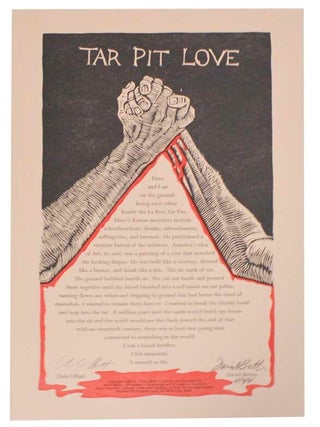 Item #193907 Tar Pit Love (Signed Broadside). Chris OFFUTT, David Butler