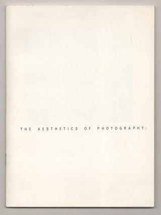 Item #193941 The Aesthetics of Photography: The Direct Approach