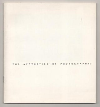 Item #193941 The Aesthetics of Photography: The Direct Approach
