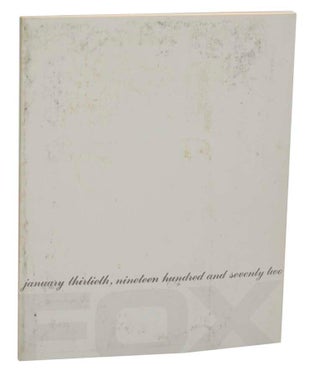 Item #193996 Fox, January 30, 1972 Volume I, Number 3. Harry F. OTAGURO, William G. Larson...