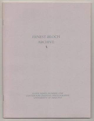 Item #194083 Ernest Bloch Archive. Sharon - Ernest Bloch DENTON, compiler