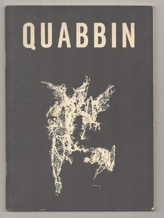 Item #194180 Quabbin: A Poetry Quarterly April 1970, Issue No. 2. Robert BOHM, Larry Eigner...