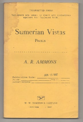 Item #194412 Sumerian Vistas. A. R. AMMONS