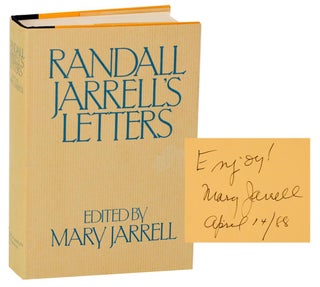 Item #194422 Randall Jarrell's Letters: An Autobiographical and Literary Selection. Randall...