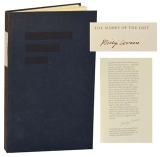 Item #195314 The Names of the Lost (Signed Limited Edition). Philip LEVINE