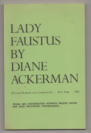 Item #195527 Lady Faustus. Diane ACKERMAN