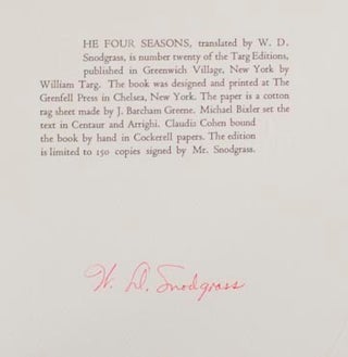 The Four Seasons (Signed Limited Edition)