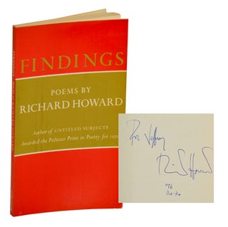 Item #195602 Findings (Signed First Edition). Richard HOWARD