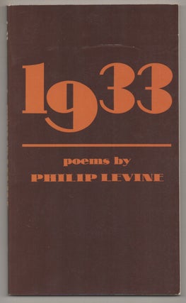 Item #195717 1933 Poems. Philip LEVINE