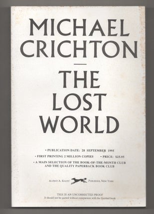 Item #195967 The Lost World (Uncorrected Proof). Michael CRICHTON