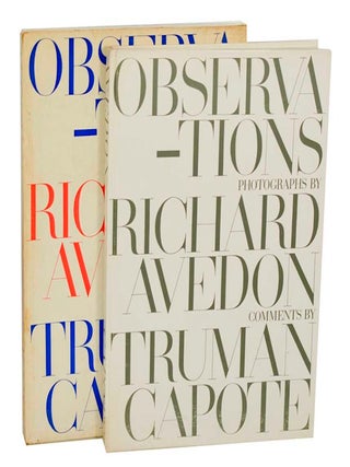Item #196363 Observations. Richard AVEDON, Truman Capote