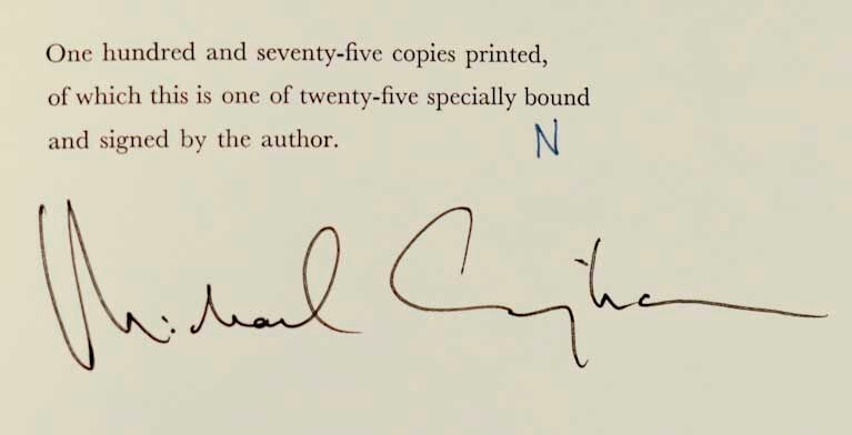 Company Signed Limited Edition | Michael CUNNINGHAM