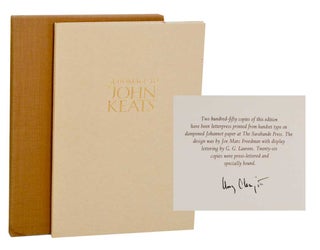 Item #196675 A Homage to John Keats (Signed Limited Edition). Amy CLAMPITT