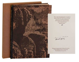 Item #196756 All Strange Away (Signed Limited Edition). Samuel BECKETT, Edward Gorey