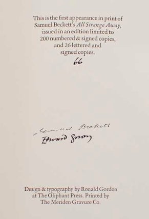 All Strange Away (Signed Limited Edition)