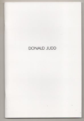 Item #197536 Donald Judd. Donald JUDD