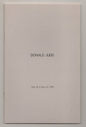 Item #197537 Donald Judd. Donald JUDD