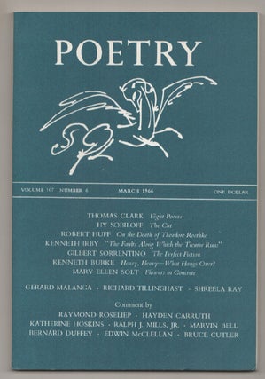 Item #197680 Poetry Magazine, Volume 107, Number 6, March 1966. Henry RAGO, Gilbert...