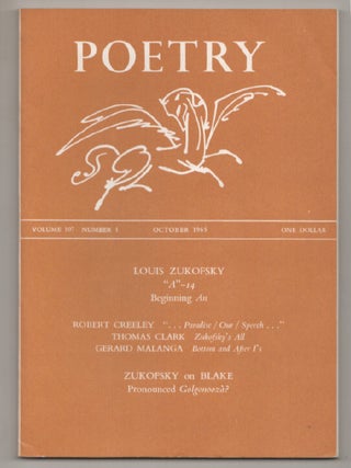 Item #197683 Poetry Magazine, Vol. 107 Number 1, October 1965. Henry RAGO, Robert Creeley...