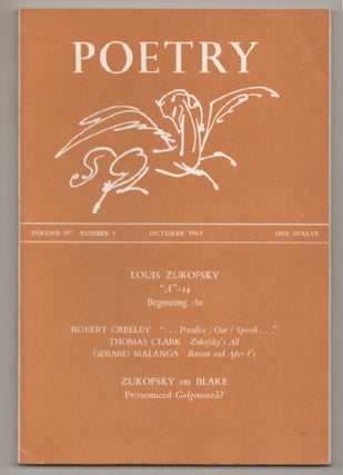 Item #197683 Poetry Magazine, Vol. 107 Number 1, October 1965. Henry RAGO, Robert Creeley...