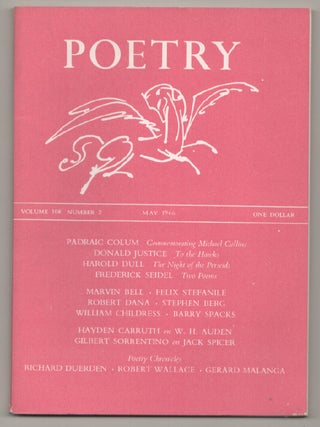Item #197685 Poetry Magazine, Vol. 106 Number 2, May 1966. Henry RAGO, Donald Justice...