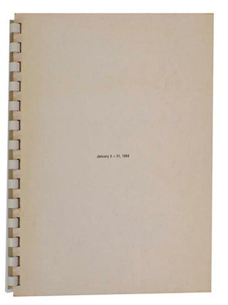Item #197753 January 5 - 31, 1969. Seth SIEGELAUB, Joseph Kosuth, Douglas Huebler, Robert...