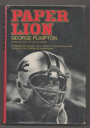 Item #198190 Paper Lion. Geoge PLIMPTON