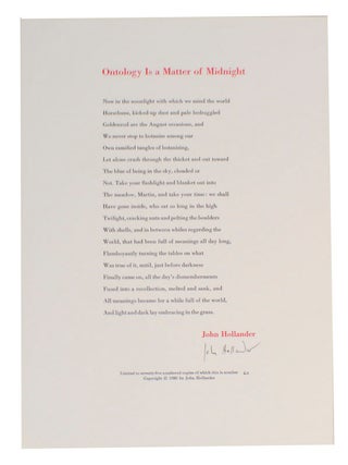 For Robert Penn Warren 24.IV.80