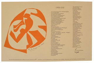 Item #199013 Open Eye (Signed Broadside). Lawrence FERLINGHETTI, Karyl Klopp
