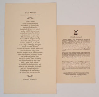 Item #199085 Small Moment (Broadside). Howard NEMEROV