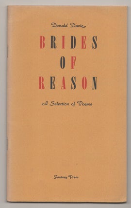 Item #199094 Brides of Reason. Donald DAVIE