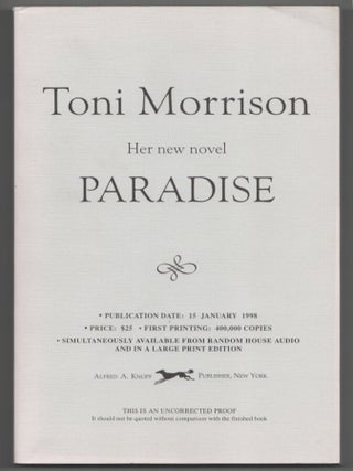 Item #199610 Paradise. Toni MORRISON