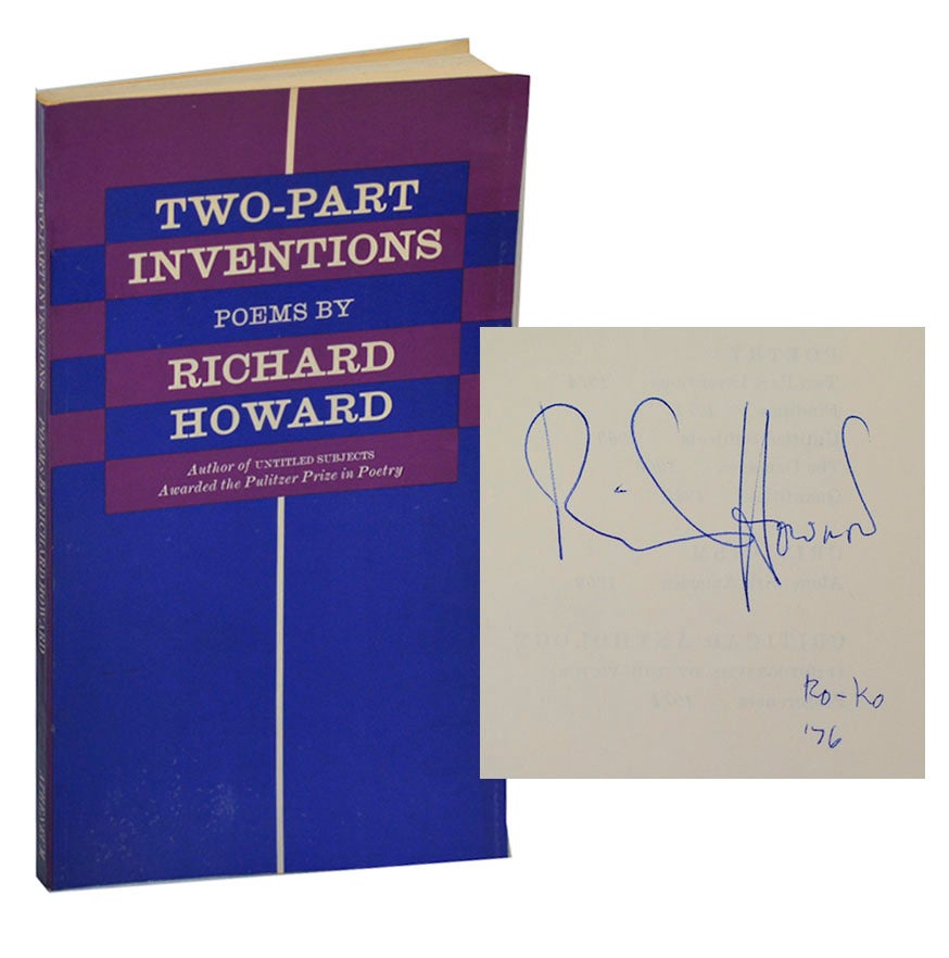 Two-Part Inventions Signed First Edition | Richard HOWARD