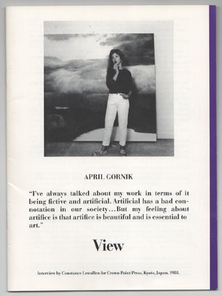 Item #200582 View: Vol. V. No. 6 April Gornik. April GORNIK, Constance Lewallen