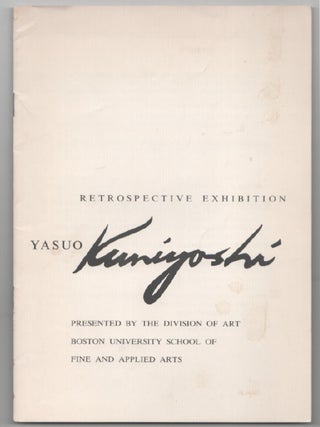 Item #201335 Yasuo Kuniyoshi Retrospective Exhibition. Yasuo KUNIYOSHI, Ben Shahn