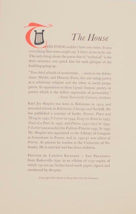 The House (Signed Broadside)