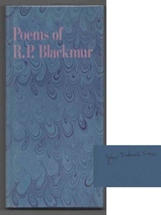 Item #204618 Poems of R.P. Blackmur. R. P BLACKMUR