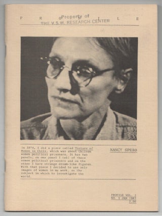 Item #204888 Profile Vol. 3 Nos. 1 January 1983 Nancy Spero. Lyn BLUMENTHAL, Kate Horsfield,...