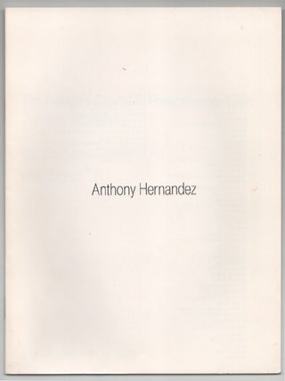 Item #204932 The Nation's Capital in Photographs, 1976. Anthony HERNANDEZ, Jane Livingston