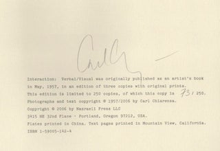 Interaction Verbal/Vision (Signed First Edition)