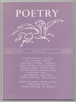 Item #206328 Suite to Fathers in Poetry Magazine February 1967. Henry RAGO, Robert Creeley...