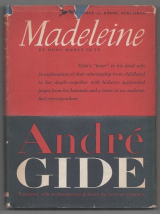 Item #207250 Madeleine (Et Nunc Manet in Te). Andre GIDE