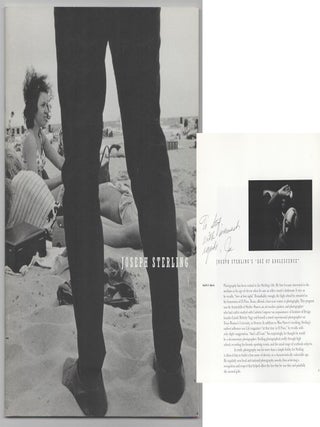 Item #207614 Joseph Sterling's Age of Adolescence (Signed First Edition). Joseph STERLING,...