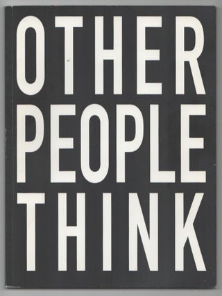Item #208270 John Cage: Other People Think. John CAGE